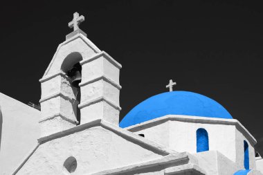 Mykonos island, Yunanistan bir kilisede detay