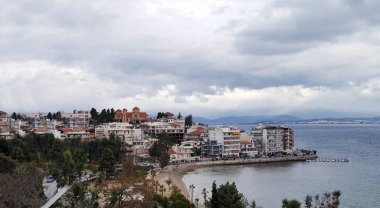 Şehir Chalkida, EVIA, Yunanistan