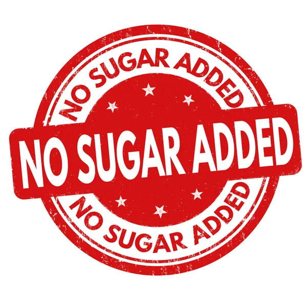 Geen suiker toegevoegd teken of stempel — Stockvector