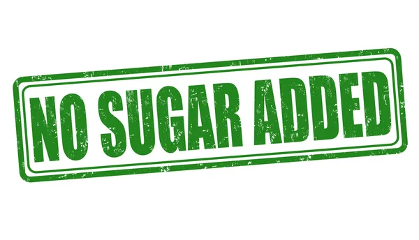 Utan tillsatt socker tecken eller stämpel — Stock vektor