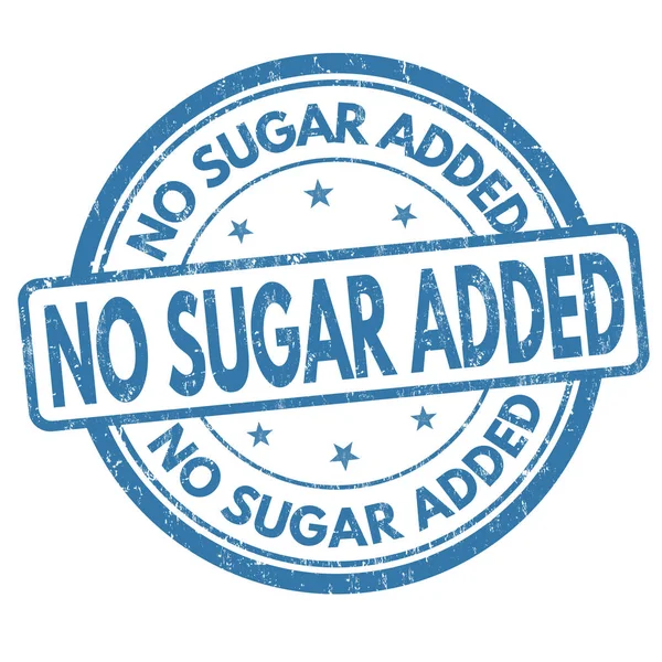 Geen suiker toegevoegd teken of stempel — Stockvector