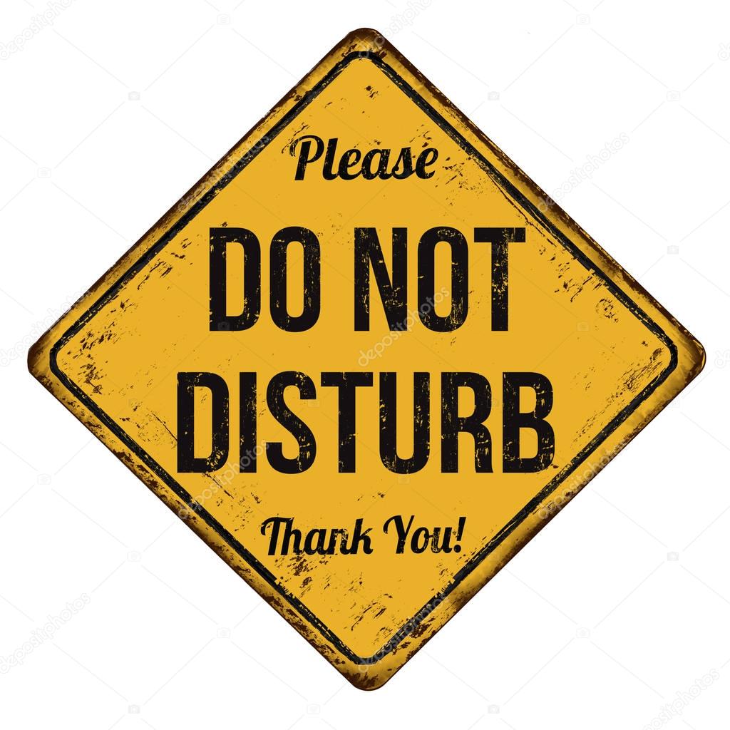 Do not disturb vintage rusty metal sign stock vector roxanabalint 