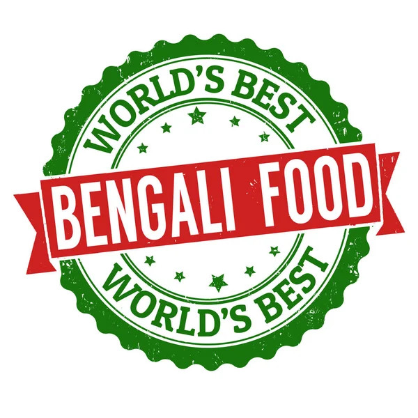 Bengali food sign or stamp — Stock Vector