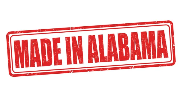 Made in Alabama segno o timbro — Vettoriale Stock