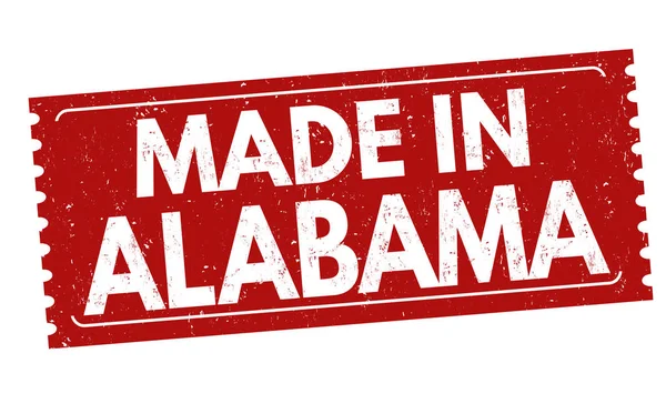 Made in Alabama sign or stamp — Stock Vector
