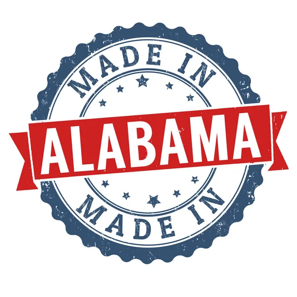 Made in Alabama sign or stamp — Stock Vector