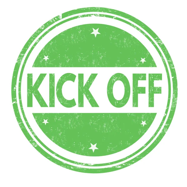 Kick off sign or stamp — Stock Vector