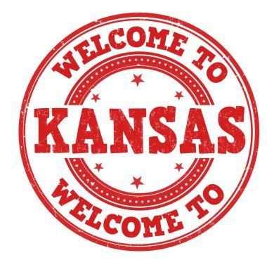 Kansas işareti veya damga için hoş geldiniz 