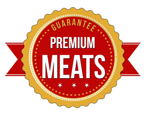 Premium kött tecken eller stämpel — Stock vektor
