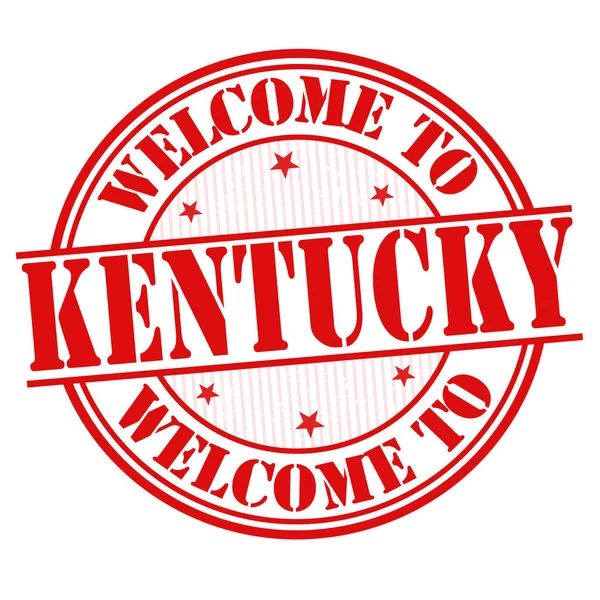 Bem-vindo ao sinal ou selo do Kentucky — Vetor de Stock