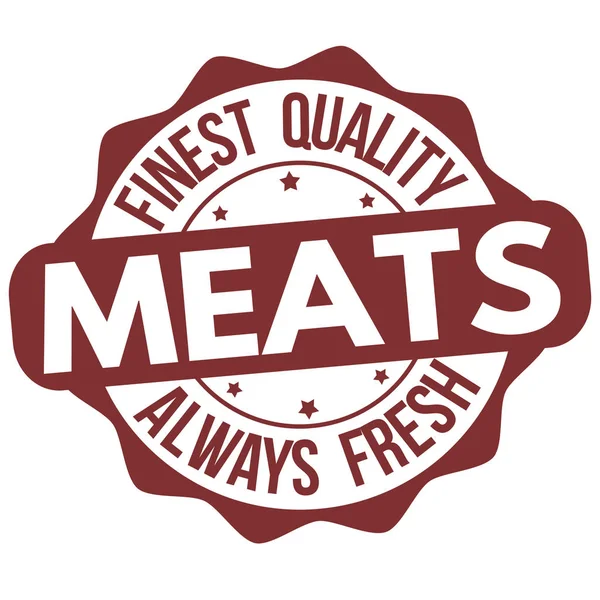 Meats  sign or stamp — Stock Vector