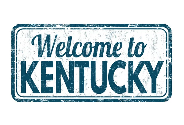 Welcome to Kentucky sign or stamp — Stock Vector