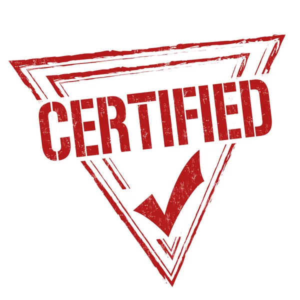 Certifierad tecken eller stämpel — Stock vektor