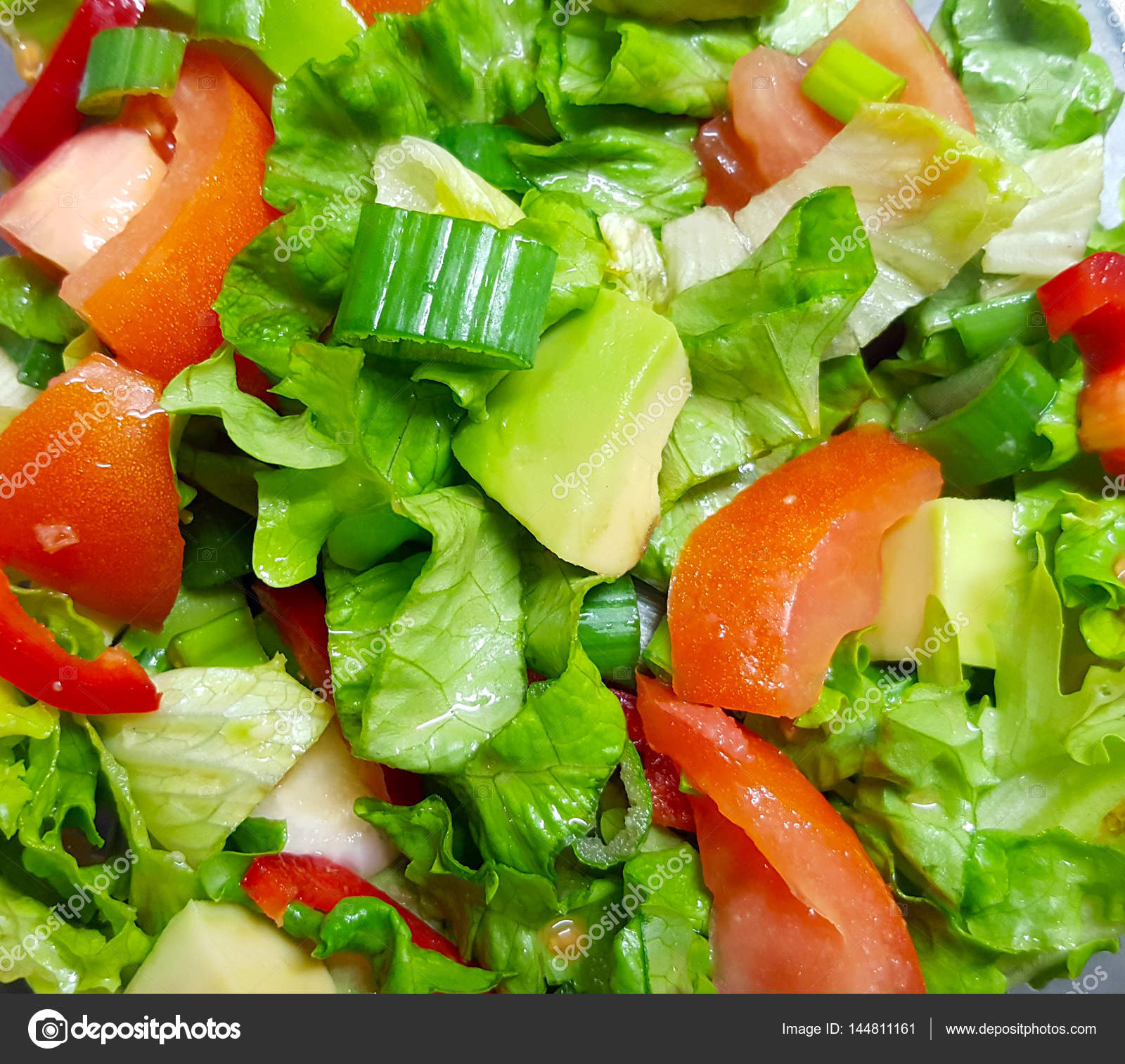 Fresh salad background — Stock Photo © roxanabalint 144811161