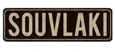 Souvlaki vintage paslı metal işareti