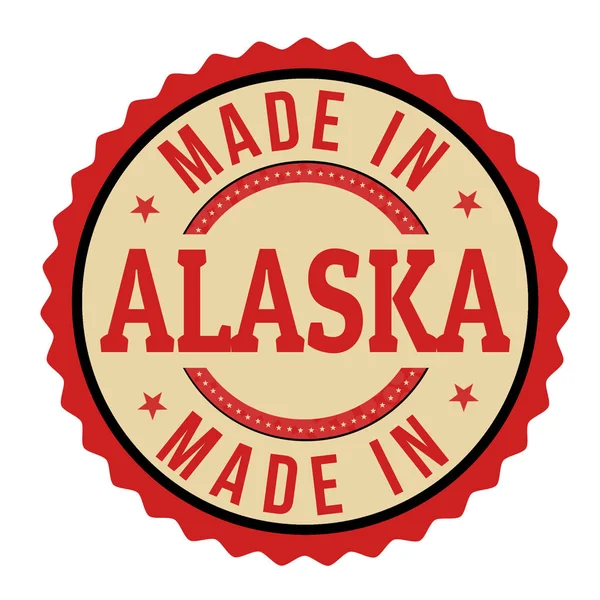 アラスカのラベルまたは記号で作られました。 — ストックベクタ