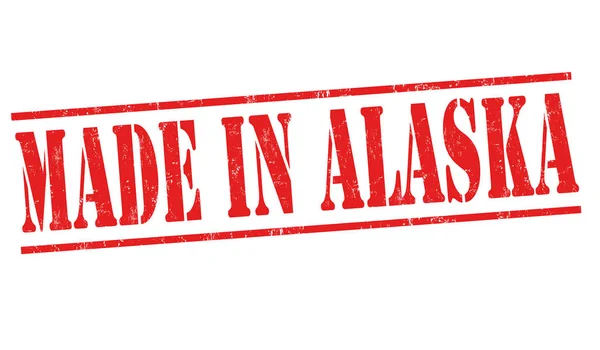 Gemaakt in Alaska teken of stempel — Stockvector