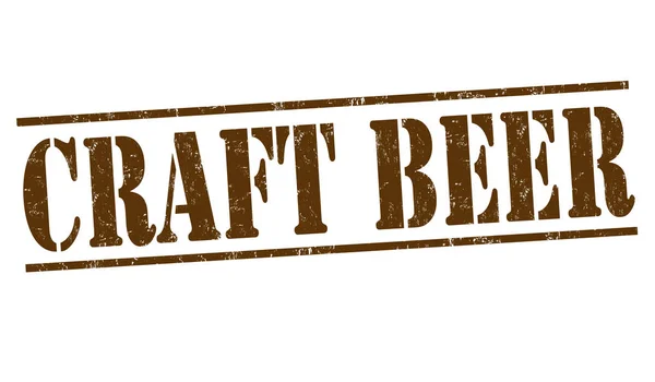 Craft Beer tecken eller stämpel — Stock vektor
