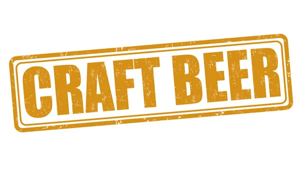 Craft Beer tecken eller stämpel — Stock vektor