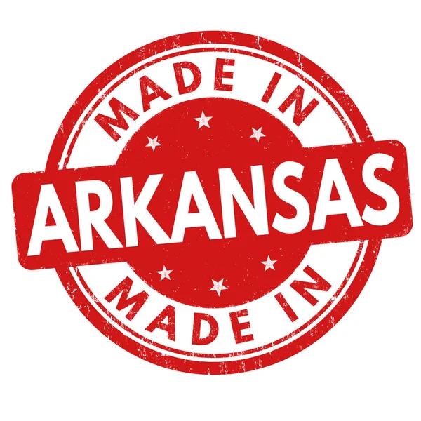 Made in Arkansas sign or stamp — Stock Vector