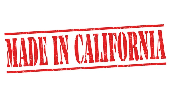 Hergestellt in Kalifornien Zeichen oder Stempel — Stockvektor
