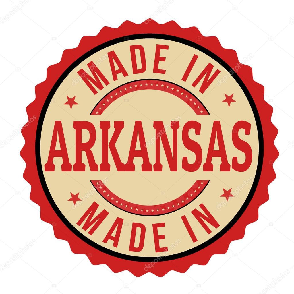 Made in Arkansas sign or stamp