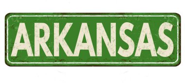 Arkansas vintage paslı metal işareti