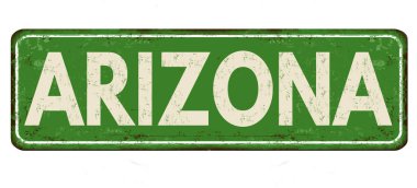 Arizona vintage paslı metal işareti