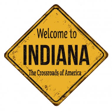 Indiana vintage paslı metal işareti
