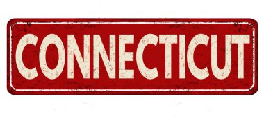 Connecticut vintage paslı metal işareti