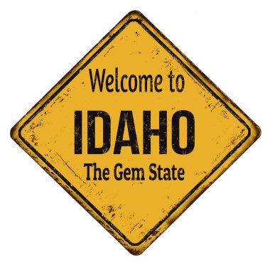 Idaho vintage paslı metal işareti