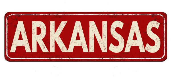 Arkansas vintage rouillé signe métallique — Image vectorielle