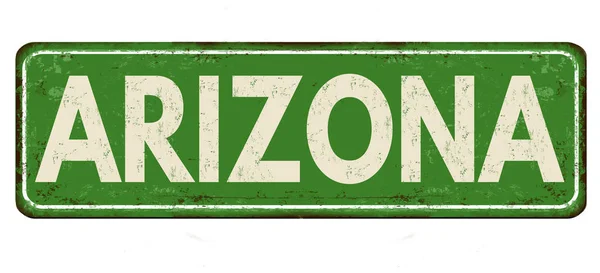 Аризона винтажный ржавый металлический знак — стоковый вектор