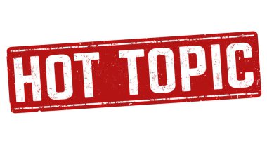 Hot topic sign or stamp clipart