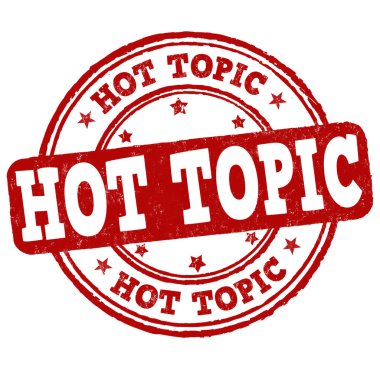 Hot topic sign or stamp clipart