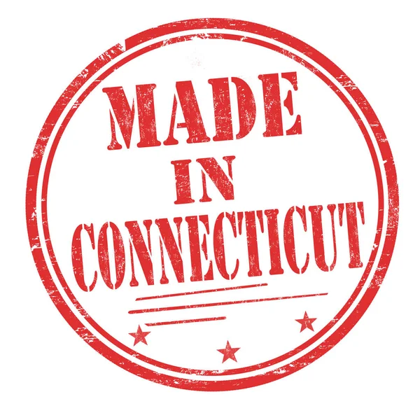 Fabriqué au Connecticut signe ou timbre — Image vectorielle