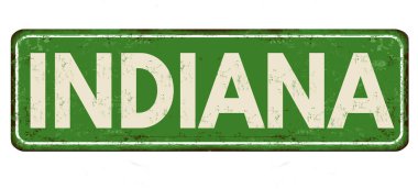 Indiana vintage paslı metal işareti