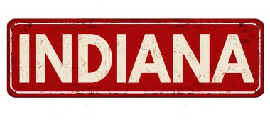 Indiana vintage paslı metal işareti
