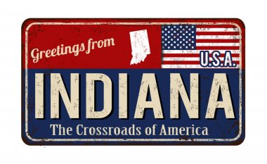Indiana vintage paslı metal selamlar imzalamak
