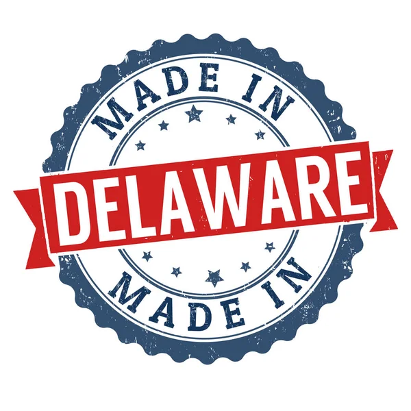 Gemaakt in Delaware teken of stempel — Stockvector