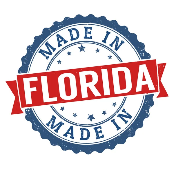 Hecho en la Florida signo o sello — Vector de stock