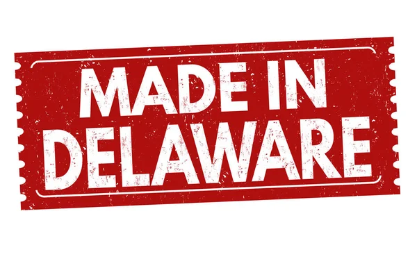 Made in Delaware sign or stamp — Stock Vector