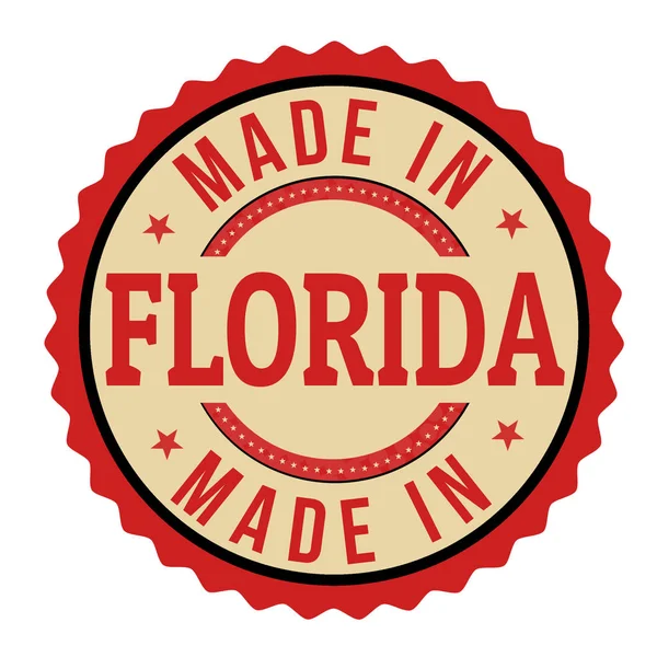 Hecho en la Florida signo o sello — Vector de stock