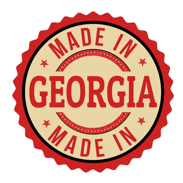 Made in Georgia segno o timbro — Vettoriale Stock