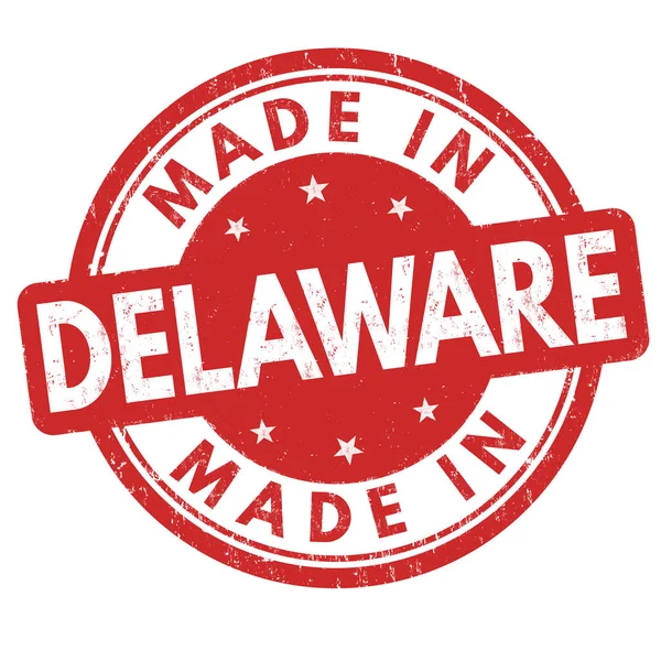 Gemaakt in Delaware teken of stempel — Stockvector