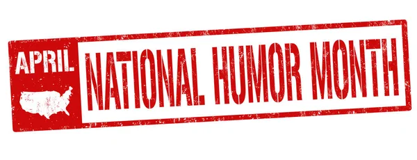 Nationaler Humor Monatszeichen oder Stempel — Stockvektor