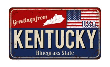 Kentucky vintage paslı metal selamlar imzalamak