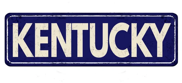 Kentucky azul vintage metal enferrujado sinal — Vetor de Stock