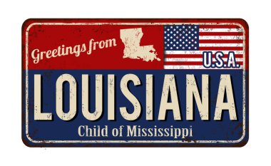 Louisiana vintage paslı metal selamlar imzalamak