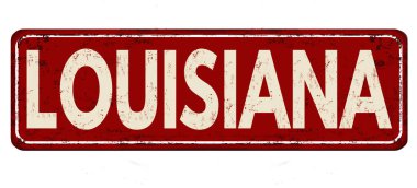 Louisiana vintage paslı metal işareti